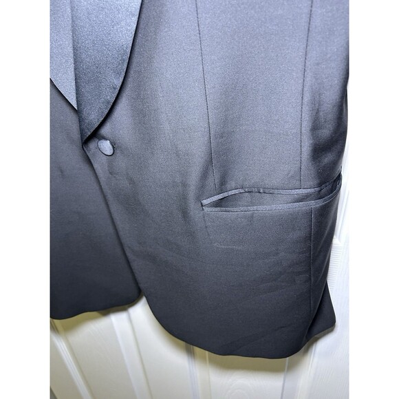 Yves Saint Laurent Men’s D’Orsay 50516 Worsted Wool Blazer Black Size 40R - Picture 4 of 8
